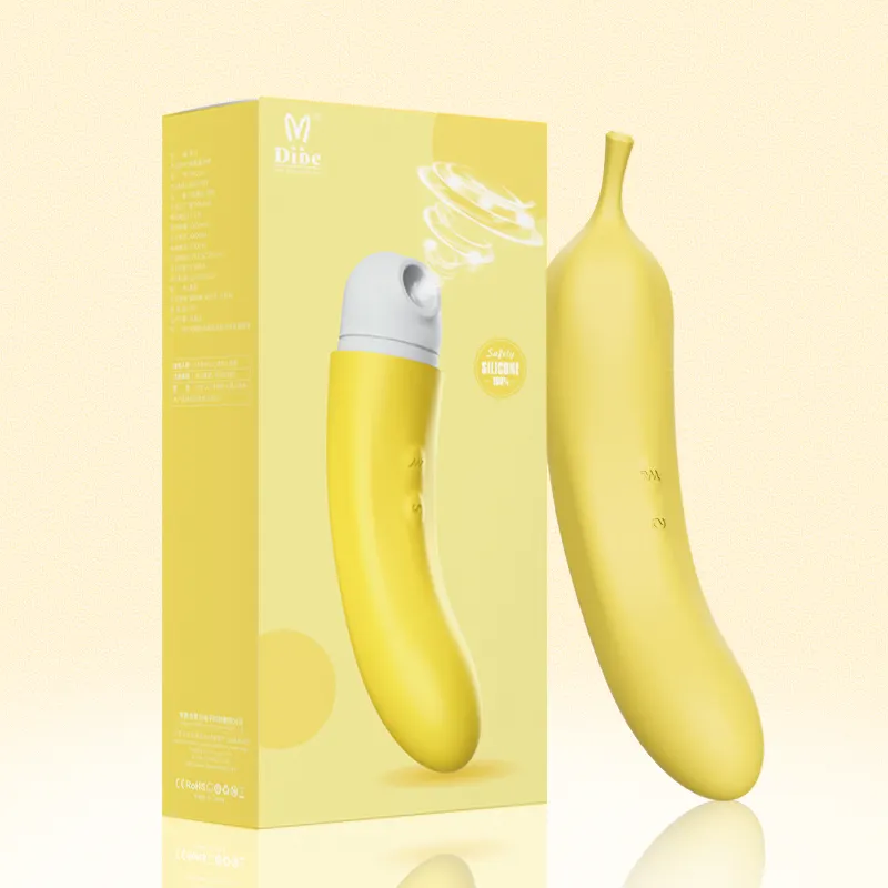 Dibe Banana Shaped Sucking Núm Vú Máy Rung Âm Hộ Âm Vật Massager Trong Sản Phẩm Tình Dục New Banana Âm Đạo Máy Rung