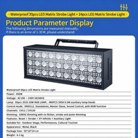 Projecteur LED matriciel étanche IP65 RGBW programmable DMX à activation sonore pour rideau laser de discothèque, fête et scène