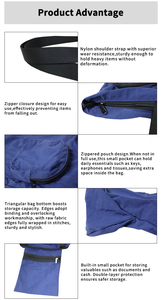 Sacs à bandoulière de voyage vintage légers mais résistants avec fermeture éclair et deux sangles, sacs à main de shopping avec poches intérieures - Product Image 4