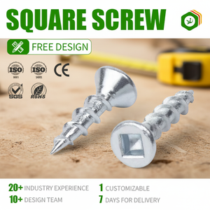 Tornillo Autorroscante JSCREW de Acero al Carbono con Recubrimiento de Zinc, Cabeza Plana Avellanada, Antirrobo, Fijación de Seguridad - Product Image 1