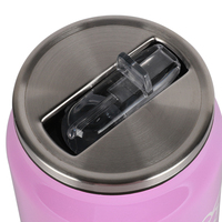 Impression personnalisée logo 450ml canette de bière forme double paroi En acier Inoxydable bouteille d'eau avec paille