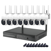 Kit de Sistema de Seguridad con Cámara CCTV Solar WiFi de 3MP, Grabador NVR de 16 Canales, Cámaras IP Inalámbricas para Exteriores con Visión Nocturna P2P