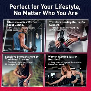 Gomitas para Desarrollo Muscular de Marca Privada Odm, Nutrición Deportiva, Suplemento de Creatina Monohidratada para Energía Post-Entrenamiento para Adultos - Product Image 5