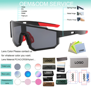 แว่นกันแดดปั่นจักรยานดีไซน์ใหม่ปี <span class=keywords><strong>2026</strong></span> แบบ OEM สั่งทำได้ ทันสมัย สำหรับผู้ชายและผู้หญิง สไตล์เรโทร ทรงห่อหุ้ม สำหรับกิจกรรมกลางแจ้ง กรอบสีดำ น้ำเงิน ขาว ขายส่ง - Product Image 3