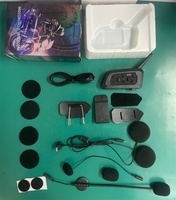 Casque V6 Plus avec écouteurs, intercom pour 6 motards, interphone sans fil pour casque de moto