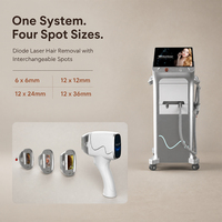 Meilleure machine d'épilation au laser à diode pour la réduction des poils des jambes et des bras avec une grande zone de traitement de 12x36 mm et une technologie NonCrystal