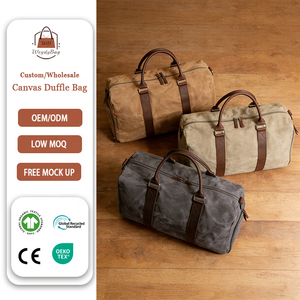 Sac de sport en toile cirée imperméable de qualité supérieure avec logo personnalisé, sac de golf léger avec compartiment pour chaussures - Product Image 1
