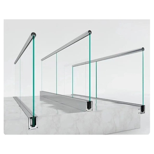 Luxseal 2025 Kunden spezifisches neues Modell Glaszaun system Stellen Sie sicher, dass das rahmenlose Wand geländer aus gehärtetem Aluminium aus gehärtetem Glas - Product Image 6