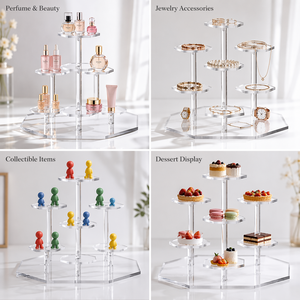 Stand <span class=keywords><strong>Display</strong></span> Akrilik Kustom, untuk Figur Koleksi dan Aksesoris Perhiasan, Rak Pajangan Bertingkat Dekoratif untuk Figur - Product Image 4