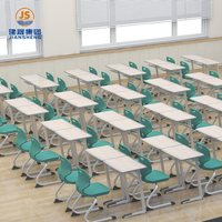 Meubles éducatifs de qualité supérieure en gros, ensemble bureau et chaise pour étudiants du lycée