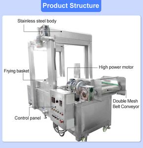 Freidora Industrial Eléctrica Continua de Acero Inoxidable para Hacer Patatas Fritas y <span class=keywords><strong>Donuts</strong></span>, Línea de Producción de Cebollas Fritas de Grado Alimenticio - Product Image 5