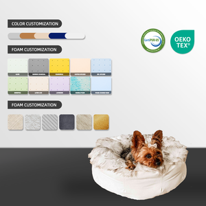 Ortho pä discher beruhigender Gedächtnis schaum Große runde Hunde betten Benutzer definiertes Haustier Hunde katzen bett Wasserdichte abnehmbare Abdeckung Anti-Rutsch-Boden - Product Image 2