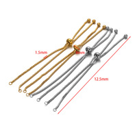 Bracelet ajustable en acier inoxydable plaqué or 18 carats PVD, accessoires de bijouterie tendance