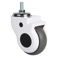 Chariot médical silencieux à roulettes pour soins de lit d'instrument 3/4/5 pouces vis lit plat universel PVC TPR roue frein roulette pivotante