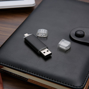 Sổ Tay Nhật Ký Sang Trọng 2023 Tùy Chỉnh + Bút + Bộ Quà Tặng Ổ USB Flash Hai Mục Đích Kèm Hộp Da Pu Màu Đen Công Sở - Product Image 3