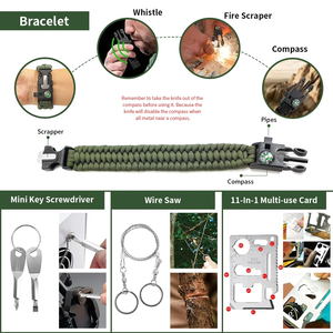 Firstime 9 en 1Custom Travel Mini botiquín de emergencia de primeros auxilios bolsa Herramientas de supervivencia SOS Earthquake - Product Image 4