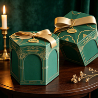Boîte cadeau rigide en carton recyclé écologique personnalisée Forest Packing avec estampage à chaud doré pour cadeaux