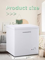 Congélateur coffre commercial à double porte KCD-135Q, alimenté électriquement, pour usage domestique et hôtelier, compresseur de qualité