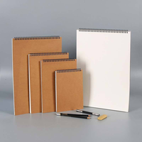 Carnet de croquis en cuir dur personnalisé carnet de croquis en papier noir bloc-notes fournitures pour étudiants pour croquis et dessin