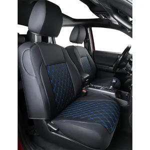 Cubierta de asiento de coche más cómoda de cuero Pu Universal de conjunto completo para Toyota Tacoma 2016-2023
