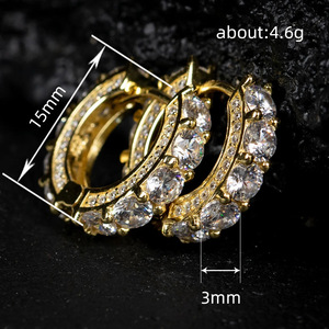Orecchini a polsino vintage geometrici rotondi da donna, semplici ed eleganti, per uso quotidiano, accessori per outfit casual e regalo - Product Image 3