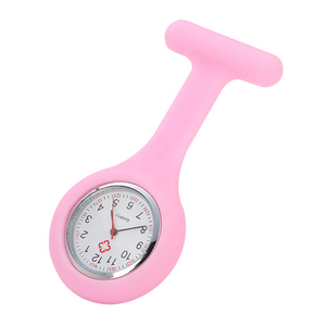 Montre d'infirmière en silicone écologique de haute qualité avec Logo personnalisé, montres de poitrine pour article promotionnel, montre Fob