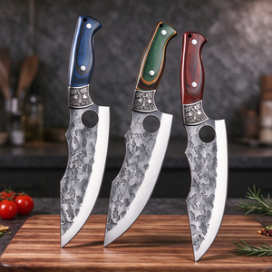 High End Hand Forged Cutlery Factory Bulk Supply Color Wood Grip <b>Sharp</b> <b>Kitchen</b> <b>Knife</b> Wholesale - Product Image 1