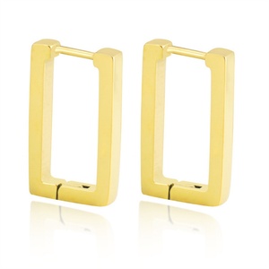 Pendientes de Acero Inoxidable en Oferta, Pendientes Cuadrados Simples Personalizados para Mujer - Product Image 3