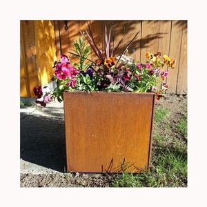 Planteur métallique ciselé au Laser, grand format, en acier, pour l'extérieur, Pots de fleurs, vente en gros - Product Image 1