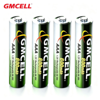 Baterai Isi Ulang AAA Ni-MH 1.2V 800mAh Low Self-Discharge 2/4 Pack Nimh Aaa untuk Mainan Remote Control dan Peralatan Rumah Tangga