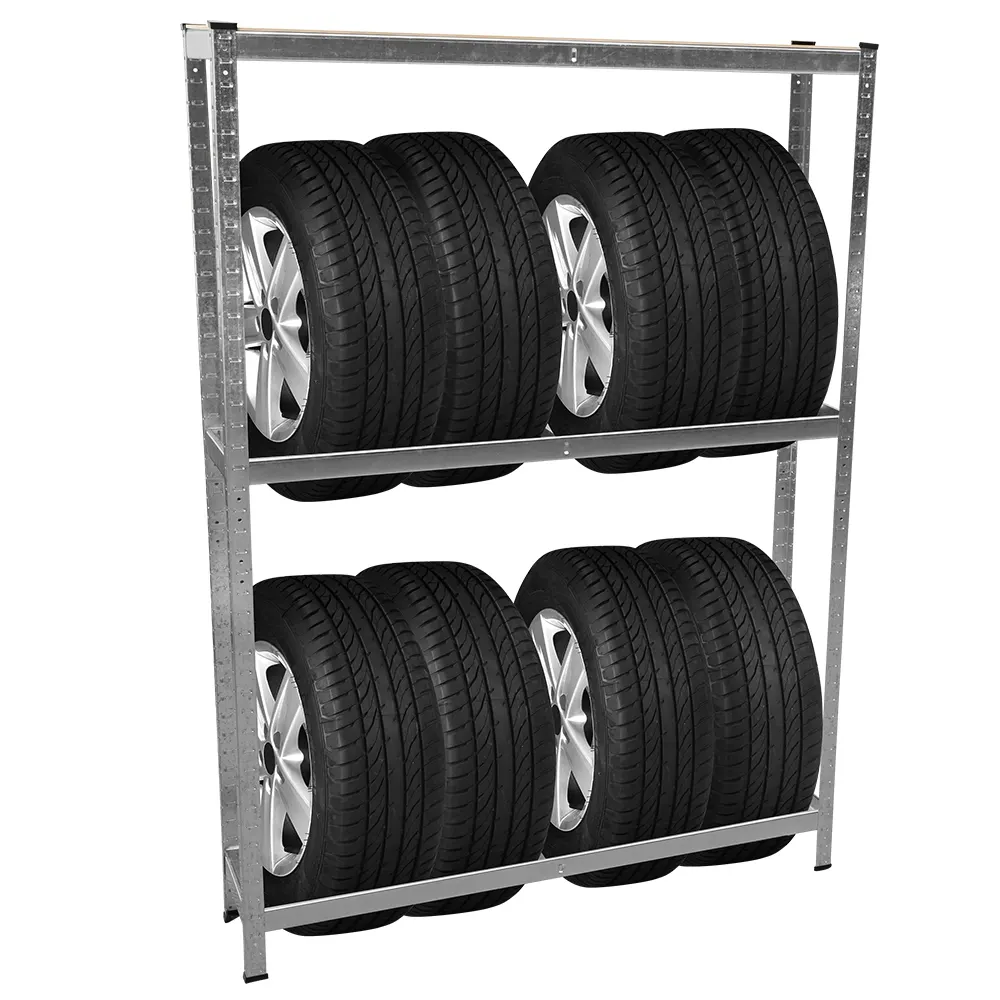 Étagère de rangement en métal pour camion, support réglable en hauteur, présentoir de pneus, 3 niveaux, pour garage, sous-sol, atelier,