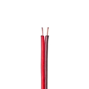 CE RoHS Kabel Speaker High End, Konduktor Tembaga Transparan Hitam Merah 2x0,5 2x1,5 Sqmm