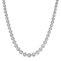 Collier tennis Gemnel de luxe pour femme, plaqué or, serti de zircone cubique