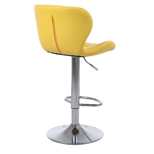 Sgabello da Bar Moderno in Pelle Sintetica Gialla Cinese <span class=keywords><strong>per</strong></span> Uso Domestico e Commerciale, <span class=keywords><strong>per</strong></span> Hotel e Ristoranti, Arredamento in Pelle Sintetica - Product Image 3