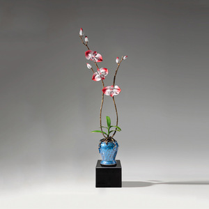 Adorno de Orquídea Phalaenopsis de Cobre Tong Jin Sui Yue, Decoración Minimalista para el Hogar, Bonsái para Sala de Estar, Arte y Artesanía - Product Image 4