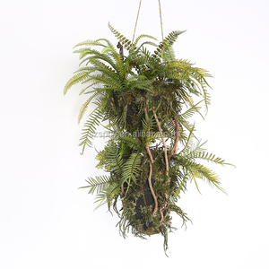 China Venta caliente Artificial colgando Fern hierba falsa para jardín decoración del hogar - Product Image 5