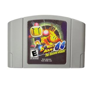 Versión de EE. UU. en idioma inglés Retro N64 Juegos en stock <span class=keywords><strong>Bomberman</strong></span> 64 the Second Attack Videojuegos - Product Image 1