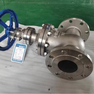 Vanne à boisseau rigide à joint caché Z45W-16P 25P en acier inoxydable 304/316L, bride pneumatique, haute température pour les fluides aqueux - Product Image 2