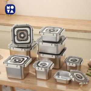 Đa-Chức Năng Thép Không Gỉ Thực Phẩm Lưu Trữ Hộp Lâu Dài Con Dấu Crisper Nhà Bếp Container Cho Bánh Mì Lưu Trữ Cho Đảng Sử Dụng - Product Image 6