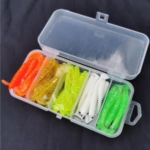 Kit de leurres souples en silicone à queue en T pour la pêche au bar, ensemble de leurres d'eau douce, 5 couleurs, 100 pièces - Product Image 4