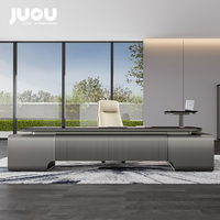 Bureau de direction moderne en forme de L, réglable en hauteur électriquement, mobilier de bureau de luxe JUOU