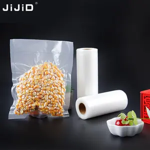 JiJiD Custom Food Grade Sausage Meat Embossing Vacuum Packaging Roll Bag With Logo