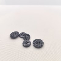 Kancing Resin Rhinestone Custom 22L 28L Bulat 4 Lubang Berkilau untuk Kemeja, Gaun, dan Jas
