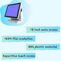 Système de point de vente tout-en-un, écran 15 pouces, Windows Linux, caisse enregistreuse, imprimante thermique 80 mm, lecteur de codes-barres, tiroir-caisse pour restaurant