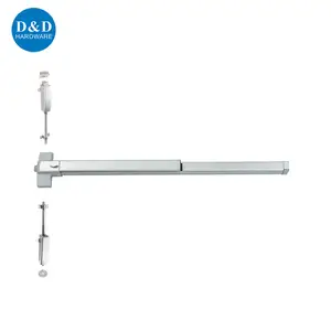 High Security 3 Point Stainless Steel 304 Emergency Exit Double Door Panic Bar Exit Device