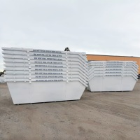 Conteneur de collecte de déchets industriels robuste en acier de 8m³ pour la construction commerciale, avec logo OEM