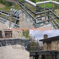 Main courante en acier inoxydable moderne 304 316, balustrade carrée ronde en verre pour balcon et escalier