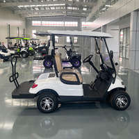 Voiture de golf électrique puissante avec batterie au lithium 72V, blanche, 2 places, certifiée CE, avec accessoires
