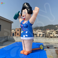 Ballon gonflable personnalisé OUWE 3m, personnage de dessin animé hollandais Abraham, avec ventilateur intégré, pour fête d'anniversaire aux Pays-Bas