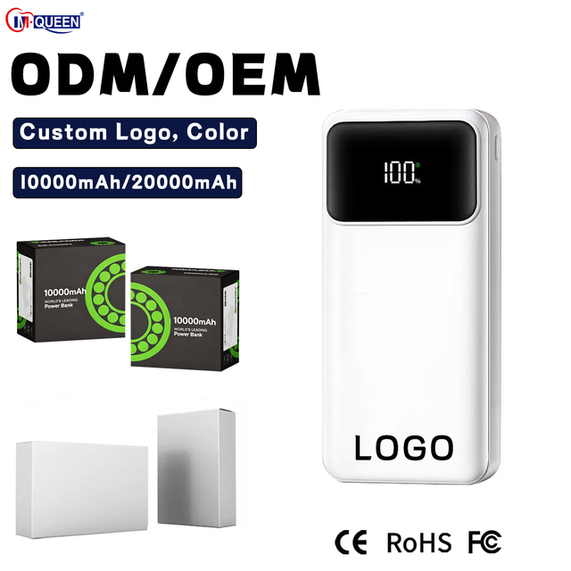 Custom Wholesale 10000mAh 20000mAh 22.5W PD Power Bank with Built in USB C Cable Mobile Phone Accessories